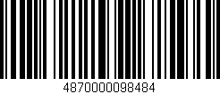 Código de barras (EAN, GTIN, SKU, ISBN): '4870000098484'