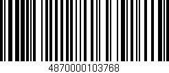 Código de barras (EAN, GTIN, SKU, ISBN): '4870000103768'