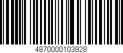 Código de barras (EAN, GTIN, SKU, ISBN): '4870000103928'