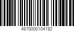 Código de barras (EAN, GTIN, SKU, ISBN): '4870000104192'
