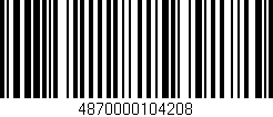 Código de barras (EAN, GTIN, SKU, ISBN): '4870000104208'