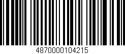 Código de barras (EAN, GTIN, SKU, ISBN): '4870000104215'