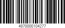 Código de barras (EAN, GTIN, SKU, ISBN): '4870000104277'
