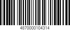 Código de barras (EAN, GTIN, SKU, ISBN): '4870000104314'