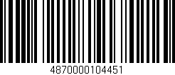 Código de barras (EAN, GTIN, SKU, ISBN): '4870000104451'