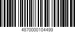 Código de barras (EAN, GTIN, SKU, ISBN): '4870000104499'