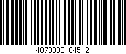 Código de barras (EAN, GTIN, SKU, ISBN): '4870000104512'