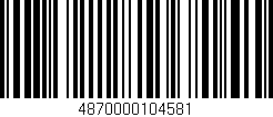Código de barras (EAN, GTIN, SKU, ISBN): '4870000104581'