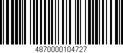 Código de barras (EAN, GTIN, SKU, ISBN): '4870000104727'