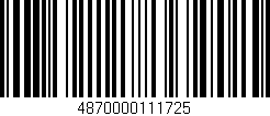 Código de barras (EAN, GTIN, SKU, ISBN): '4870000111725'