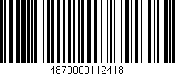 Código de barras (EAN, GTIN, SKU, ISBN): '4870000112418'