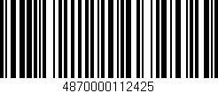 Código de barras (EAN, GTIN, SKU, ISBN): '4870000112425'