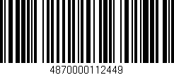 Código de barras (EAN, GTIN, SKU, ISBN): '4870000112449'