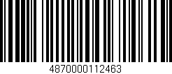 Código de barras (EAN, GTIN, SKU, ISBN): '4870000112463'