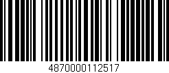 Código de barras (EAN, GTIN, SKU, ISBN): '4870000112517'