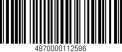 Código de barras (EAN, GTIN, SKU, ISBN): '4870000112586'