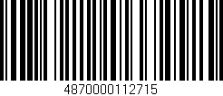 Código de barras (EAN, GTIN, SKU, ISBN): '4870000112715'