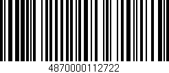 Código de barras (EAN, GTIN, SKU, ISBN): '4870000112722'