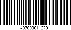 Código de barras (EAN, GTIN, SKU, ISBN): '4870000112791'