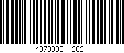 Código de barras (EAN, GTIN, SKU, ISBN): '4870000112821'
