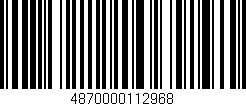 Código de barras (EAN, GTIN, SKU, ISBN): '4870000112968'