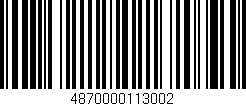 Código de barras (EAN, GTIN, SKU, ISBN): '4870000113002'