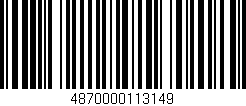 Código de barras (EAN, GTIN, SKU, ISBN): '4870000113149'