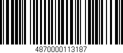 Código de barras (EAN, GTIN, SKU, ISBN): '4870000113187'