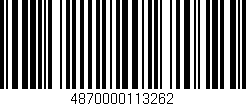 Código de barras (EAN, GTIN, SKU, ISBN): '4870000113262'