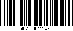Código de barras (EAN, GTIN, SKU, ISBN): '4870000113460'