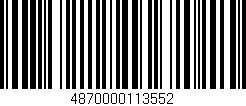 Código de barras (EAN, GTIN, SKU, ISBN): '4870000113552'