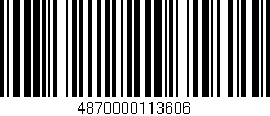 Código de barras (EAN, GTIN, SKU, ISBN): '4870000113606'