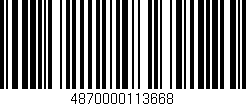 Código de barras (EAN, GTIN, SKU, ISBN): '4870000113668'