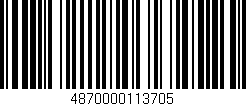 Código de barras (EAN, GTIN, SKU, ISBN): '4870000113705'