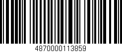 Código de barras (EAN, GTIN, SKU, ISBN): '4870000113859'