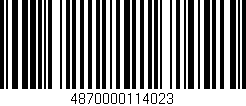 Código de barras (EAN, GTIN, SKU, ISBN): '4870000114023'