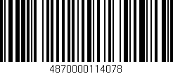 Código de barras (EAN, GTIN, SKU, ISBN): '4870000114078'