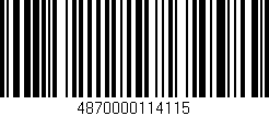 Código de barras (EAN, GTIN, SKU, ISBN): '4870000114115'