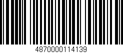 Código de barras (EAN, GTIN, SKU, ISBN): '4870000114139'