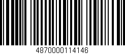 Código de barras (EAN, GTIN, SKU, ISBN): '4870000114146'