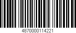 Código de barras (EAN, GTIN, SKU, ISBN): '4870000114221'
