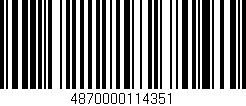 Código de barras (EAN, GTIN, SKU, ISBN): '4870000114351'
