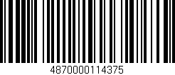 Código de barras (EAN, GTIN, SKU, ISBN): '4870000114375'