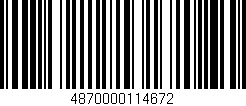 Código de barras (EAN, GTIN, SKU, ISBN): '4870000114672'