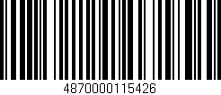 Código de barras (EAN, GTIN, SKU, ISBN): '4870000115426'