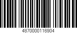 Código de barras (EAN, GTIN, SKU, ISBN): '4870000116904'
