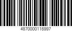Código de barras (EAN, GTIN, SKU, ISBN): '4870000116997'