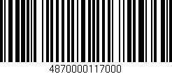 Código de barras (EAN, GTIN, SKU, ISBN): '4870000117000'