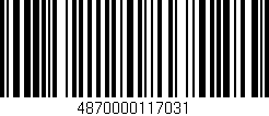 Código de barras (EAN, GTIN, SKU, ISBN): '4870000117031'