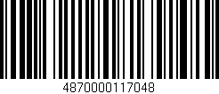 Código de barras (EAN, GTIN, SKU, ISBN): '4870000117048'
